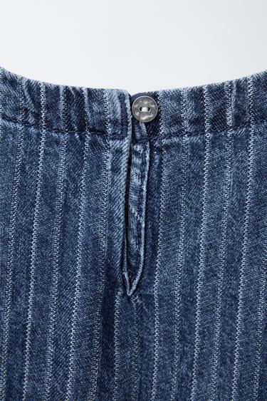 STRIPED DENIM TOP - striped de Zara - Image 3