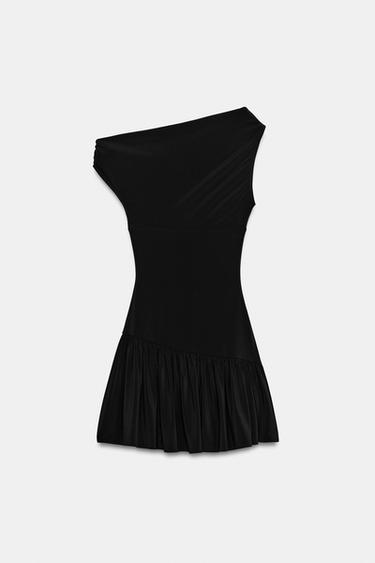 ASYMMETRIC SHORT DRESS - Black by Zara - Image 6