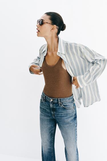 CAMISA VOLUM AMB RATLLES - ratlles de Zara
