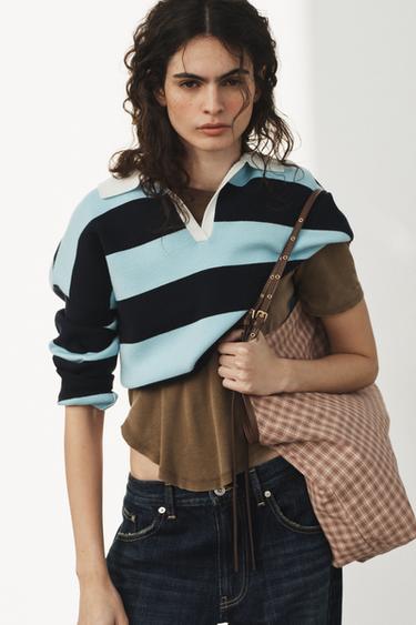 TÚI SHOPPER VẢI DỆT - Màu hồng từ Zara