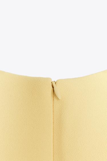 ROBE COURTE VOLUME ZW COLLECTION - Jaune clair de Zara - Image 6