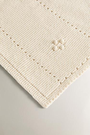 OPENWORK COTTON BABY BLANKET - Ecru by Zara - Image 1