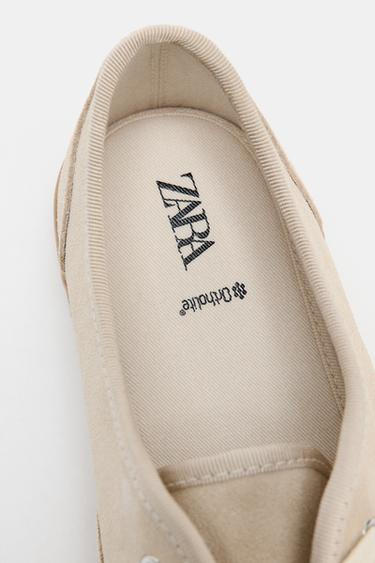 SUEDE BAREFOOT TRAINERS - Sand Brown by Zara - Image 8
