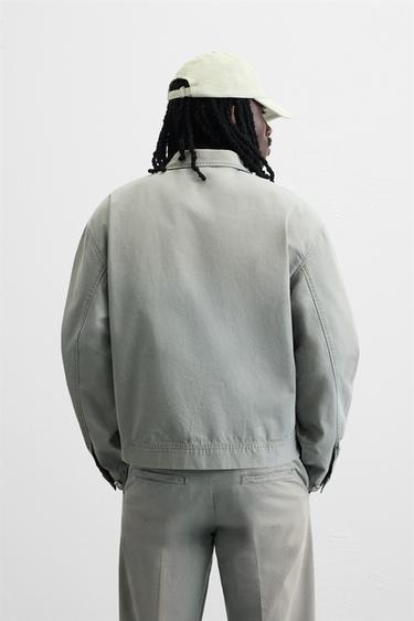 VESTE DÉLAVÉE IMPRIMÉE EFFET VINTAGE - Gris de Zara - Image 2