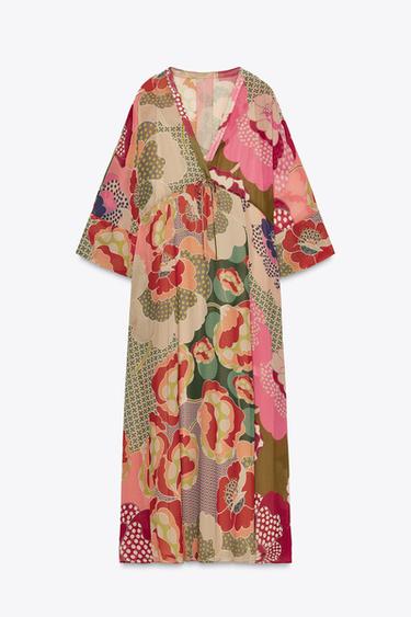 Zara ZW COLLECTION FLORAL DRESS - Printed