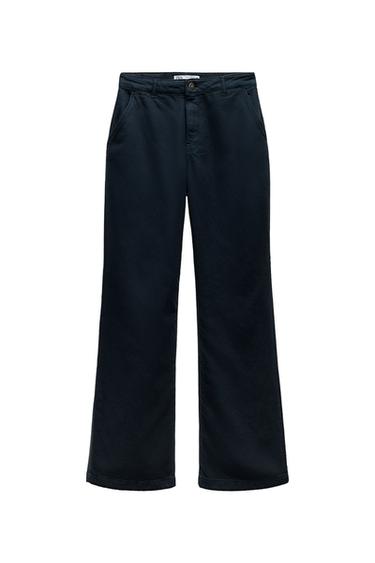 WIDE-LEG CHINO TROUSERS