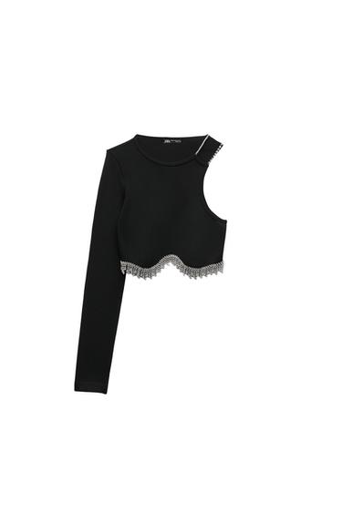 SEAMLESS TOP WITH RHINESTONES