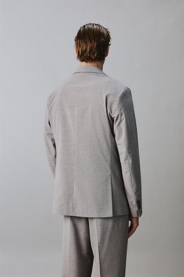 VESTE REGULAR FIT COSTUME PIED-DE-POULE - Noir / Blanc de Zara - Image 2