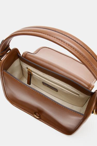 CROSSBODY BAG WITH CLASP DETAIL - Dark tan by Zara - Image 5