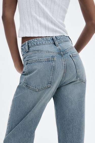 JEANS TRF MOM FIT TIRO ALTO - Azul / Gris de Zara