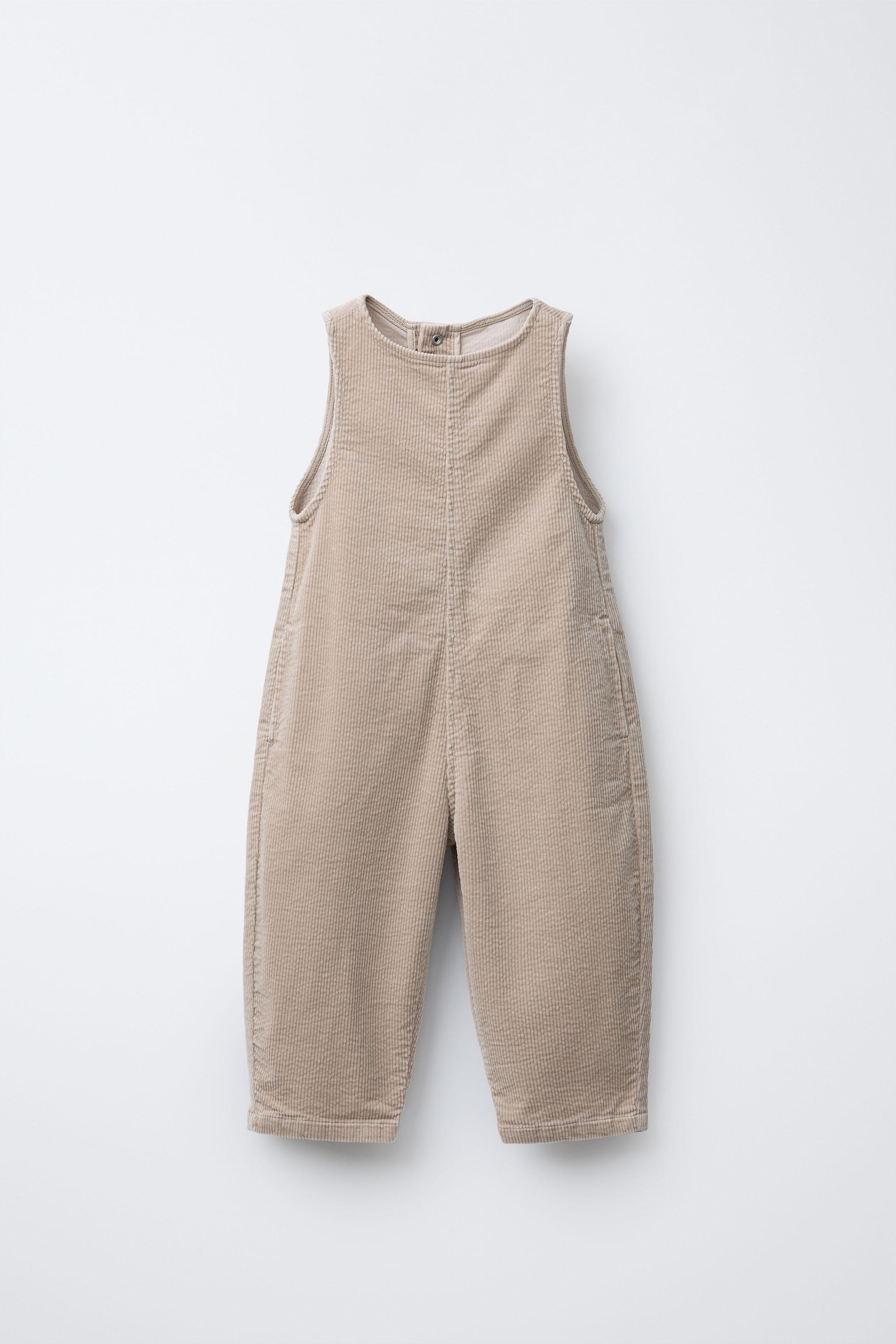 LONG CORDUROY OVERALLS - Brown / Taupe | ZARA United States