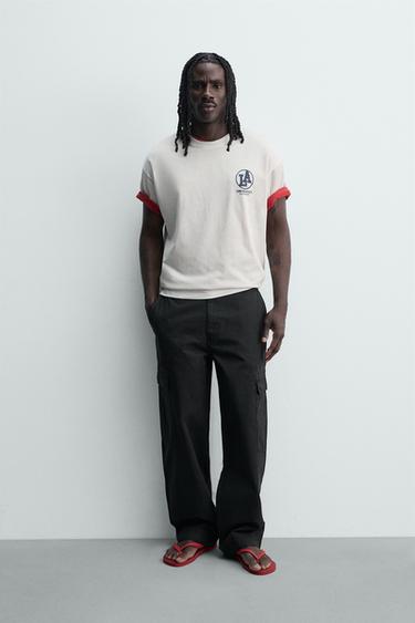 T-SHIRT RELAXED FIT IMPRIMÉS DÉLAVÉS - Blanc de Zara - Image 0