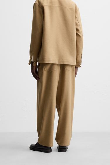 WIDE-LEG TROUSERS - camel by Zara - Image 2