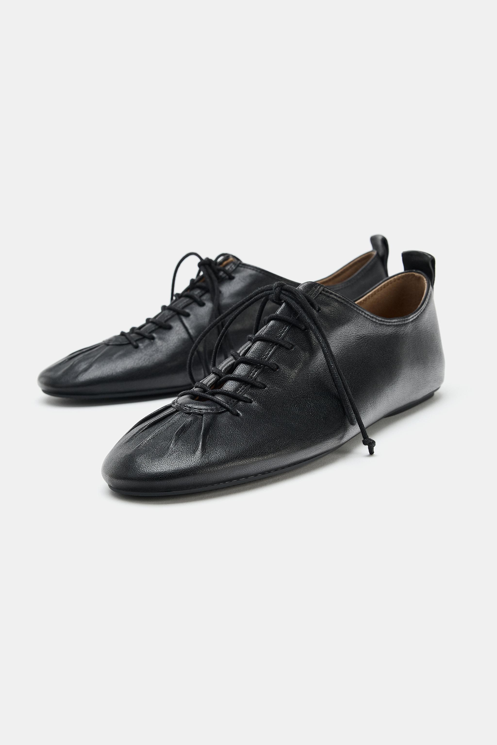 レザーダービーシューズ - ブラック | ZARA Japan / 日本