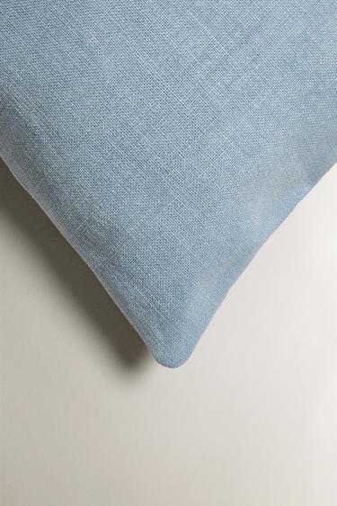 PLAIN LINEN CUSHION COVER - Blue by Zara - Image 1