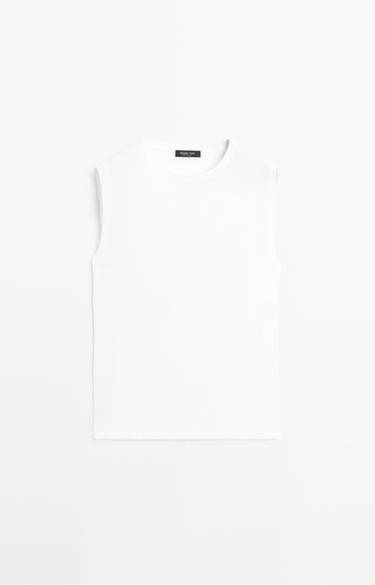 Débardeur 100 % coton - Blanc de Zara