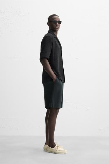 CHEMISE RELAXED FIT JACQUARD - Noir de Zara - Image 3