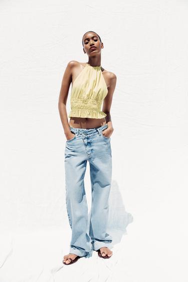 CROP-NECKHOLDER-TOP - Gelb von Zara - Bild 0