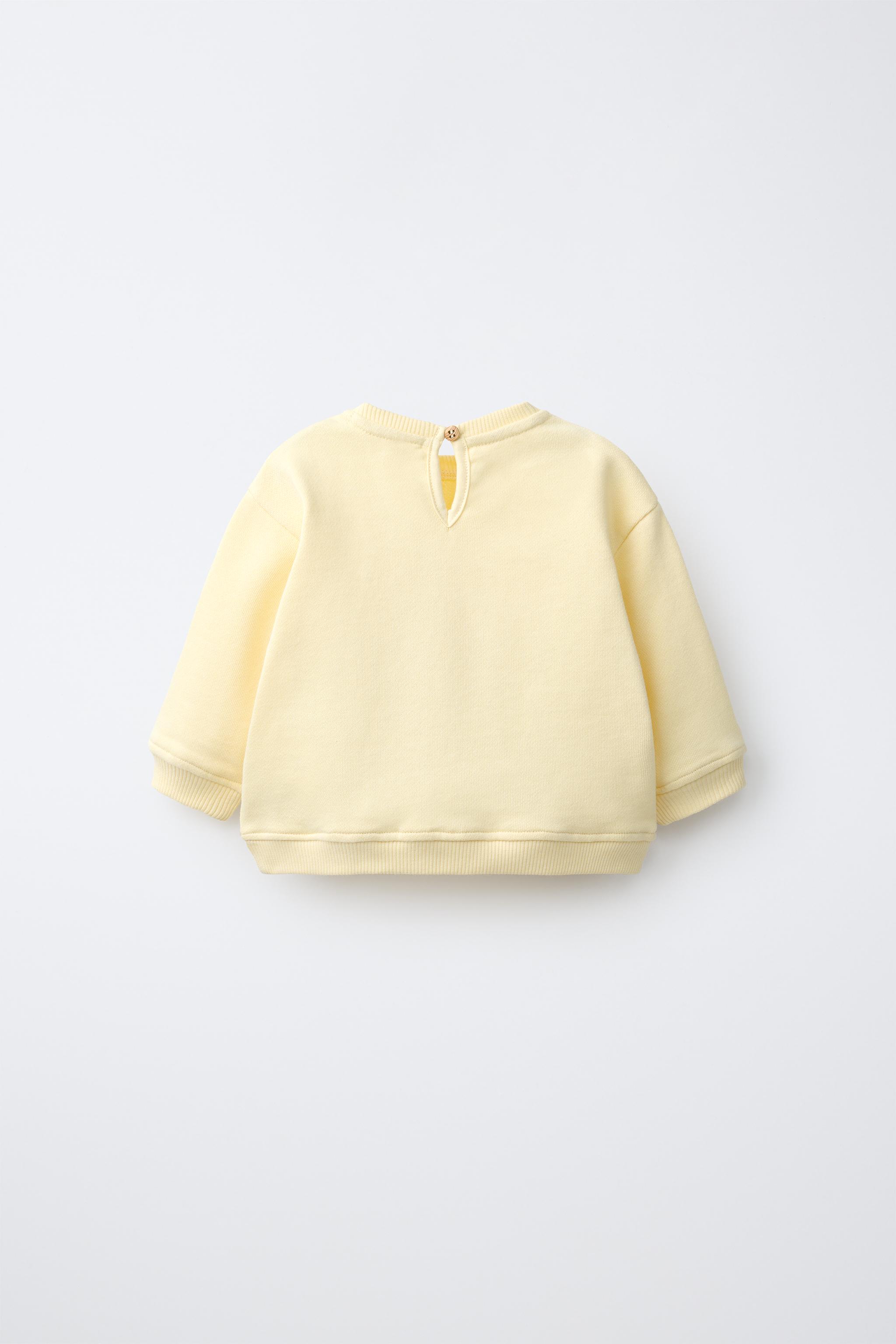EMBROIDERED SWEATSHIRT — Yellow