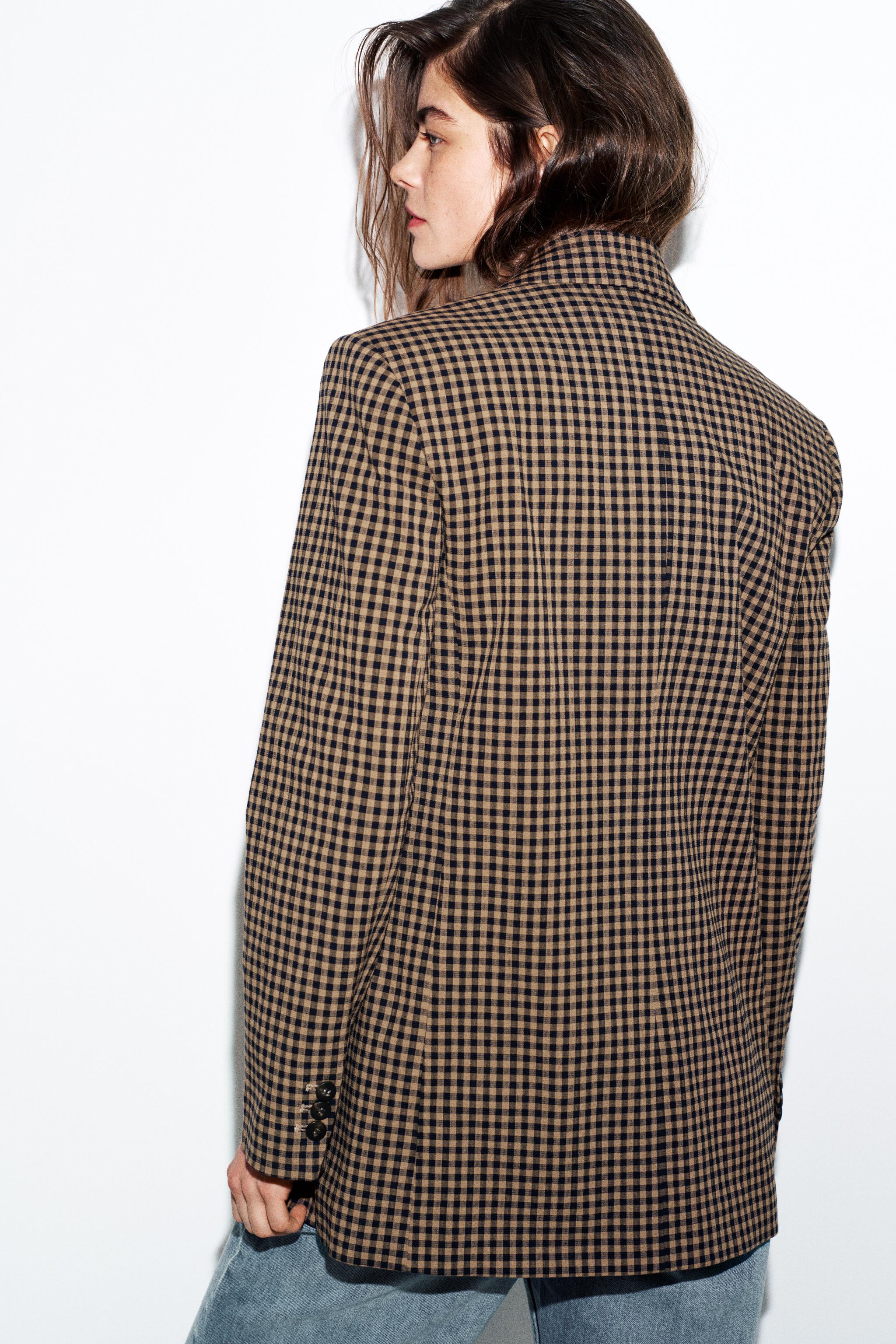 OVERSIZED GINGHAM BLAZER