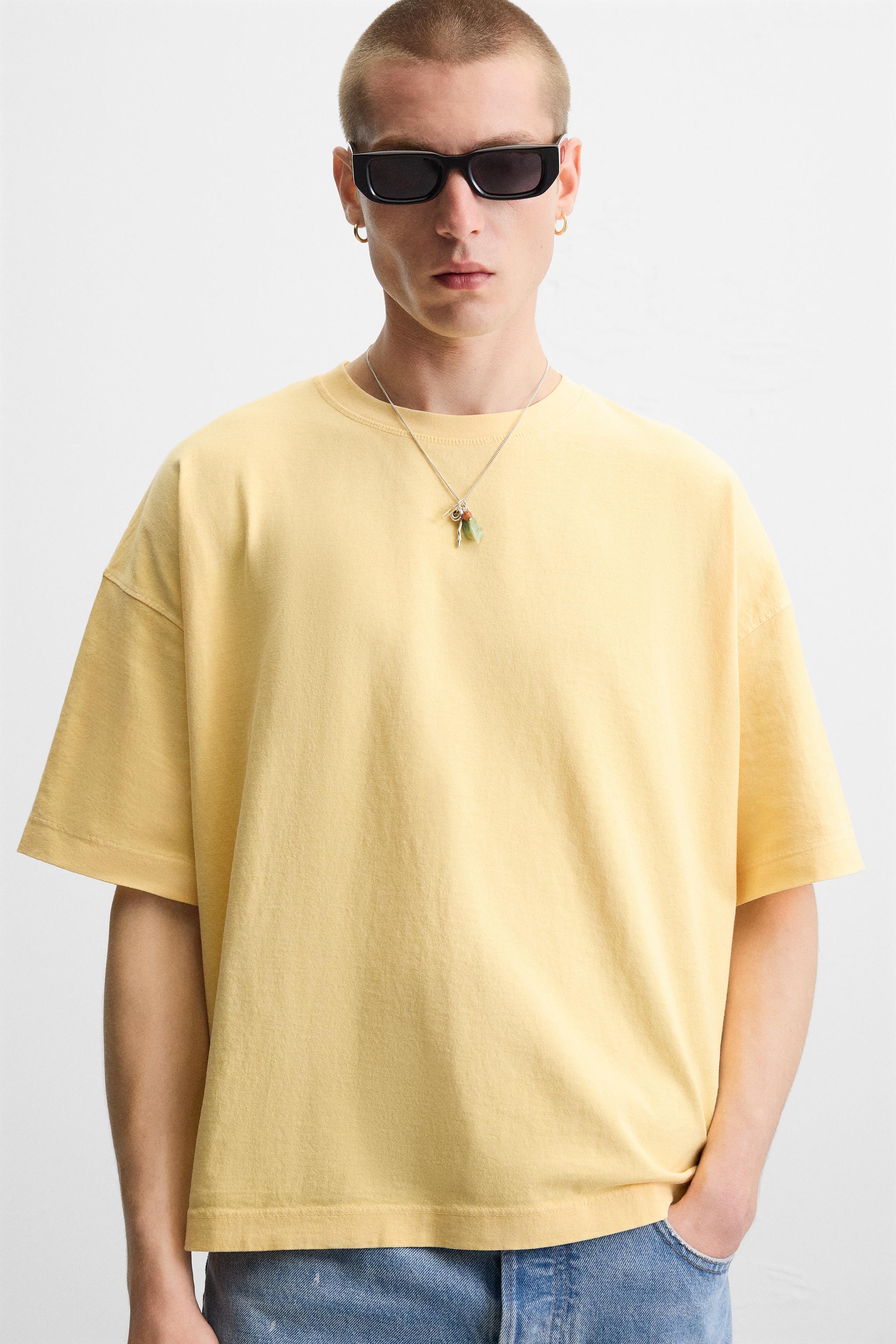 BASIC BOXY FIT T-SHIRT - Washed green | ZARA United States