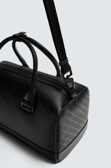 RUBBERISED TEXTURED CROSSBODY BAG - Black by Zara - Image 4