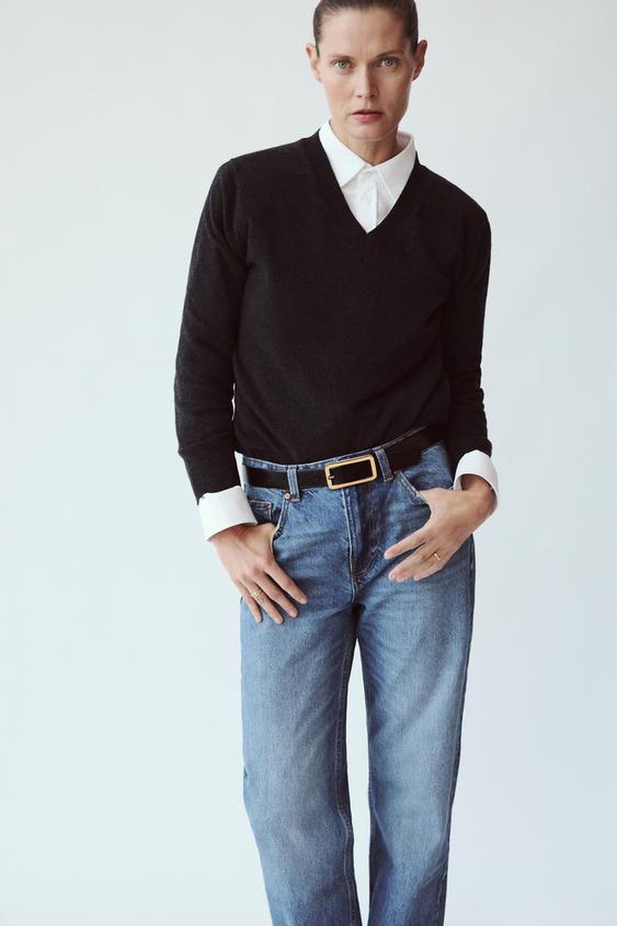 THIN LEATHER BELT Black ZARA Australia