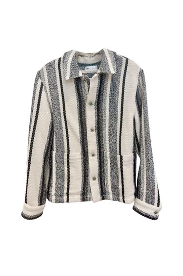 TEXTURED KNIT OVERSHIRT