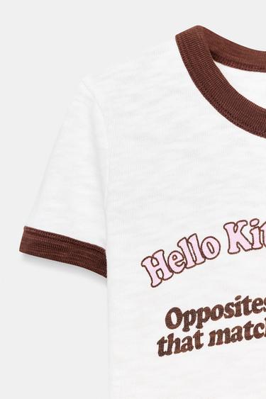 HELLO KITTY AND FRIENDS © SANRIO SLUB KNIT T-SHIRT - Ecru by Zara - Image 4