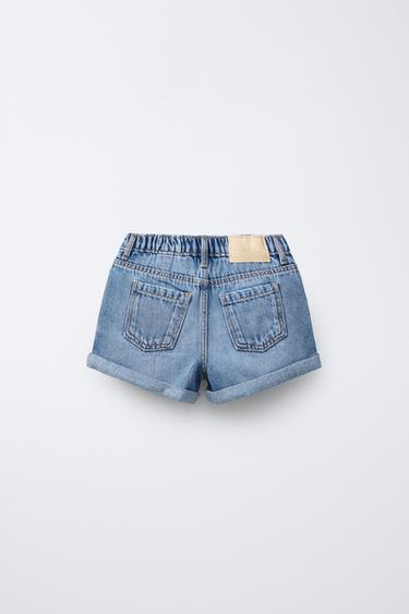 MOM FIT DENIM BERMUDA SHORTS - Mid-blue by Zara - Image 1