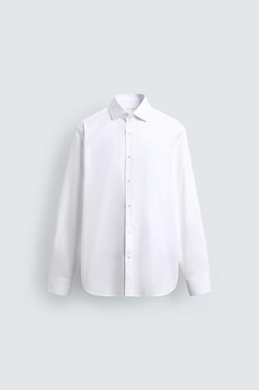 Zara PAMUČNA KOŠULJA REGULAR KROJA – Bela