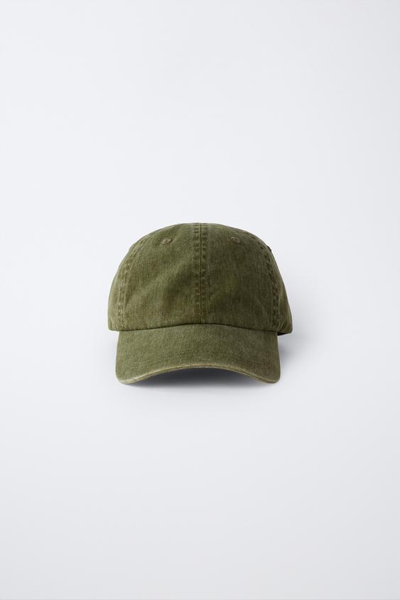 STORIESZ - COTTON WASHED EFFECT CAP - Green by Zara - Image 0