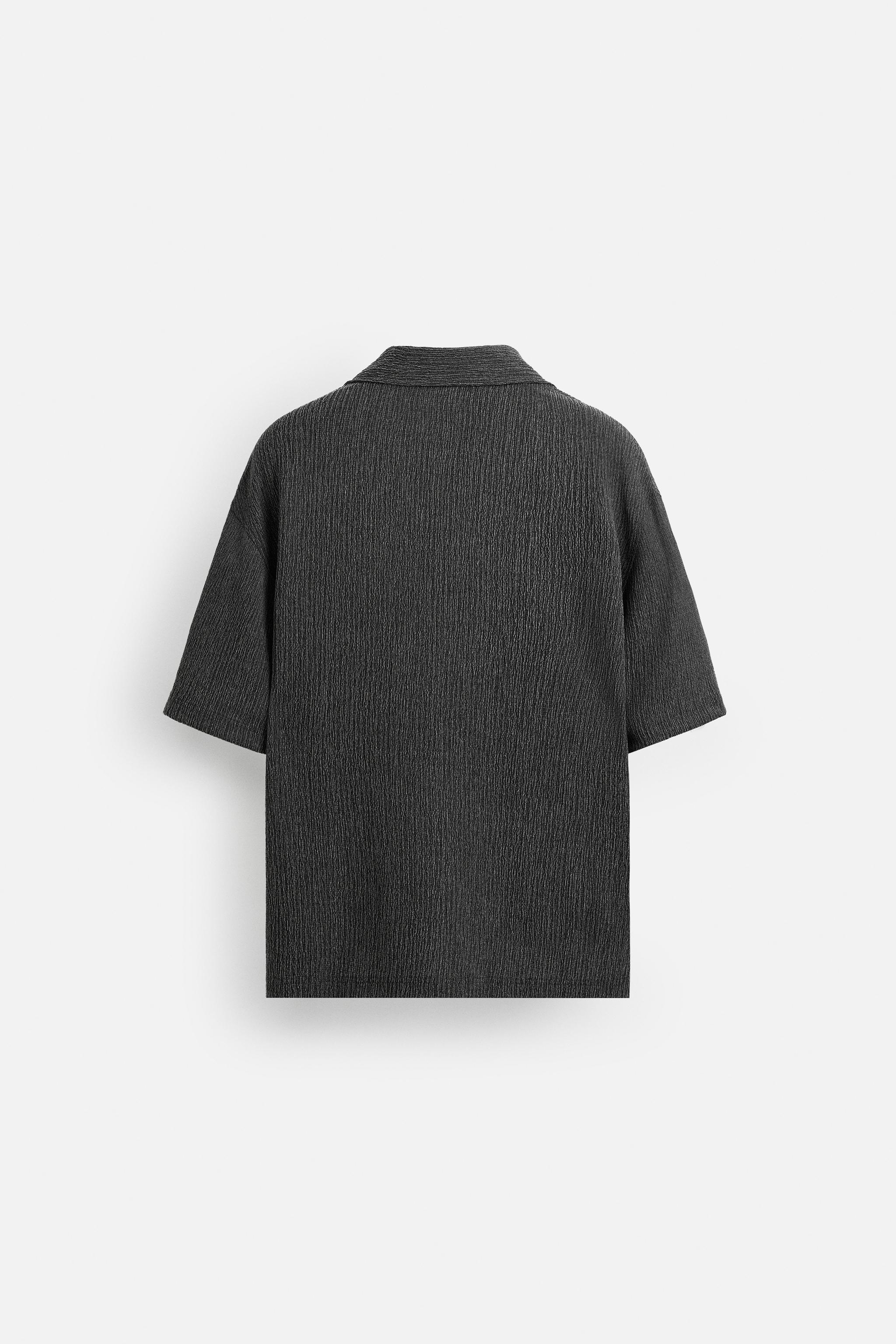 その他 Z A R A WRINKLED EFFECT TEXTURED SHIRT - Oyster-white | ZARA United