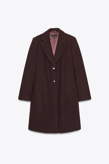 SOFT SHOULDER PAD COAT - Burgundy by Zara - Image 5