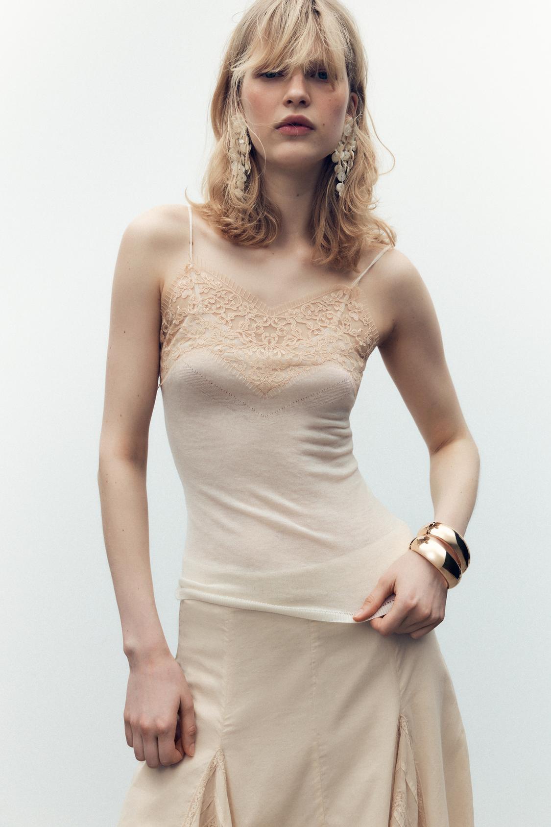100% WOOL LACE TOP