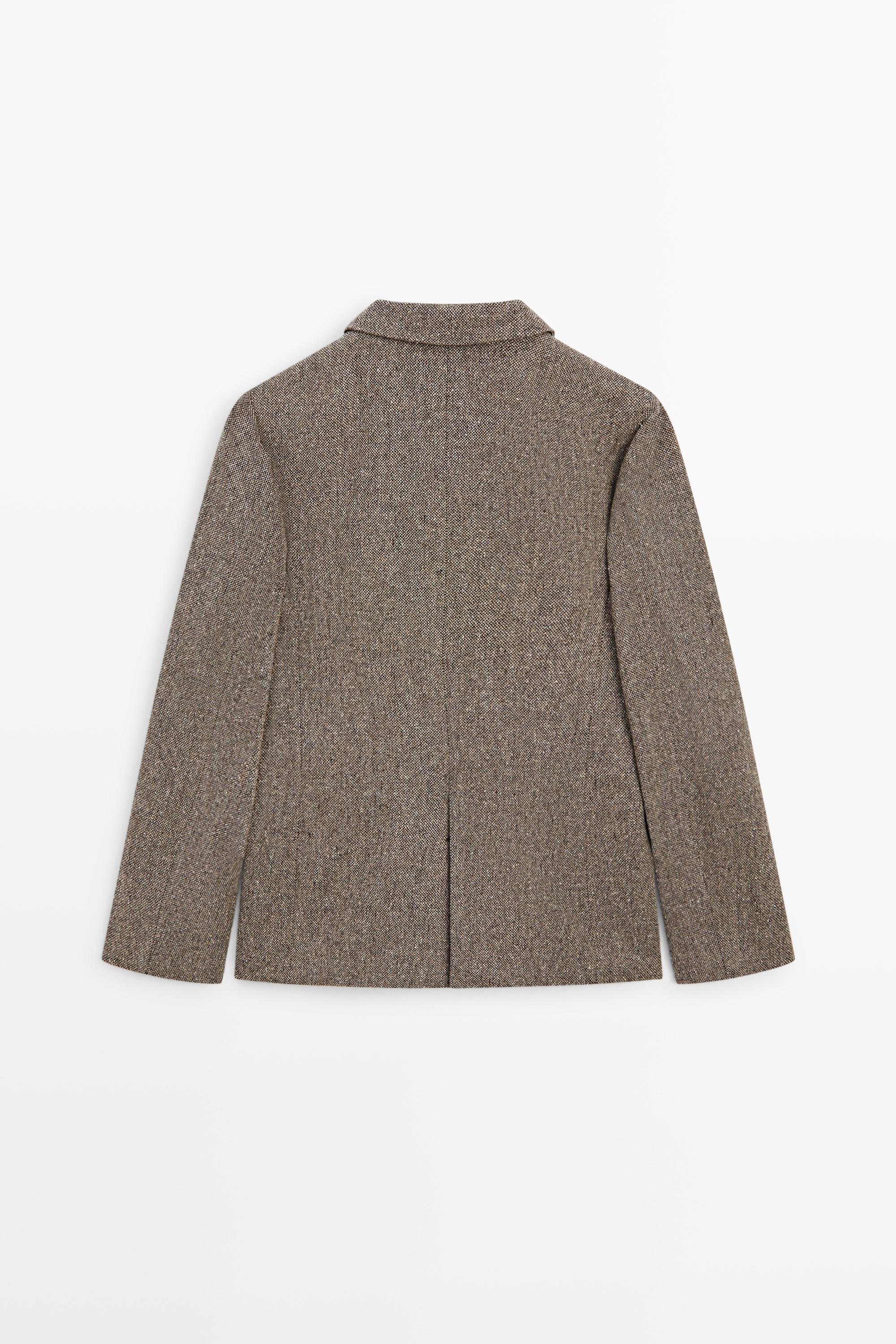 Veste courte en laine mélangée