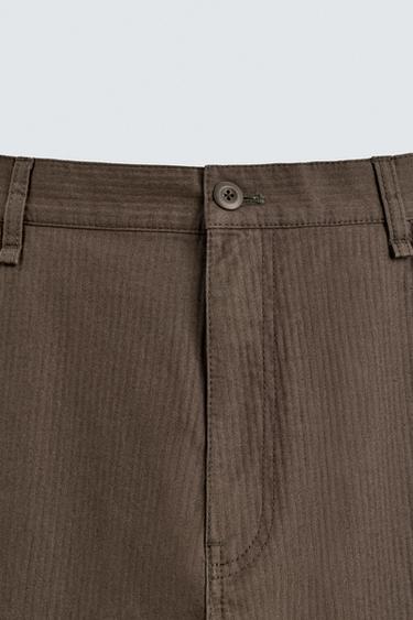 WASHED STRAIGHT-LEG TROUSERS - Brown by Zara - Image 8