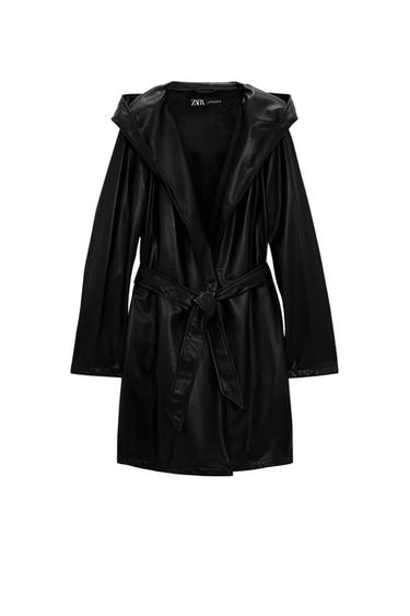 FAUX LEATHER COAT