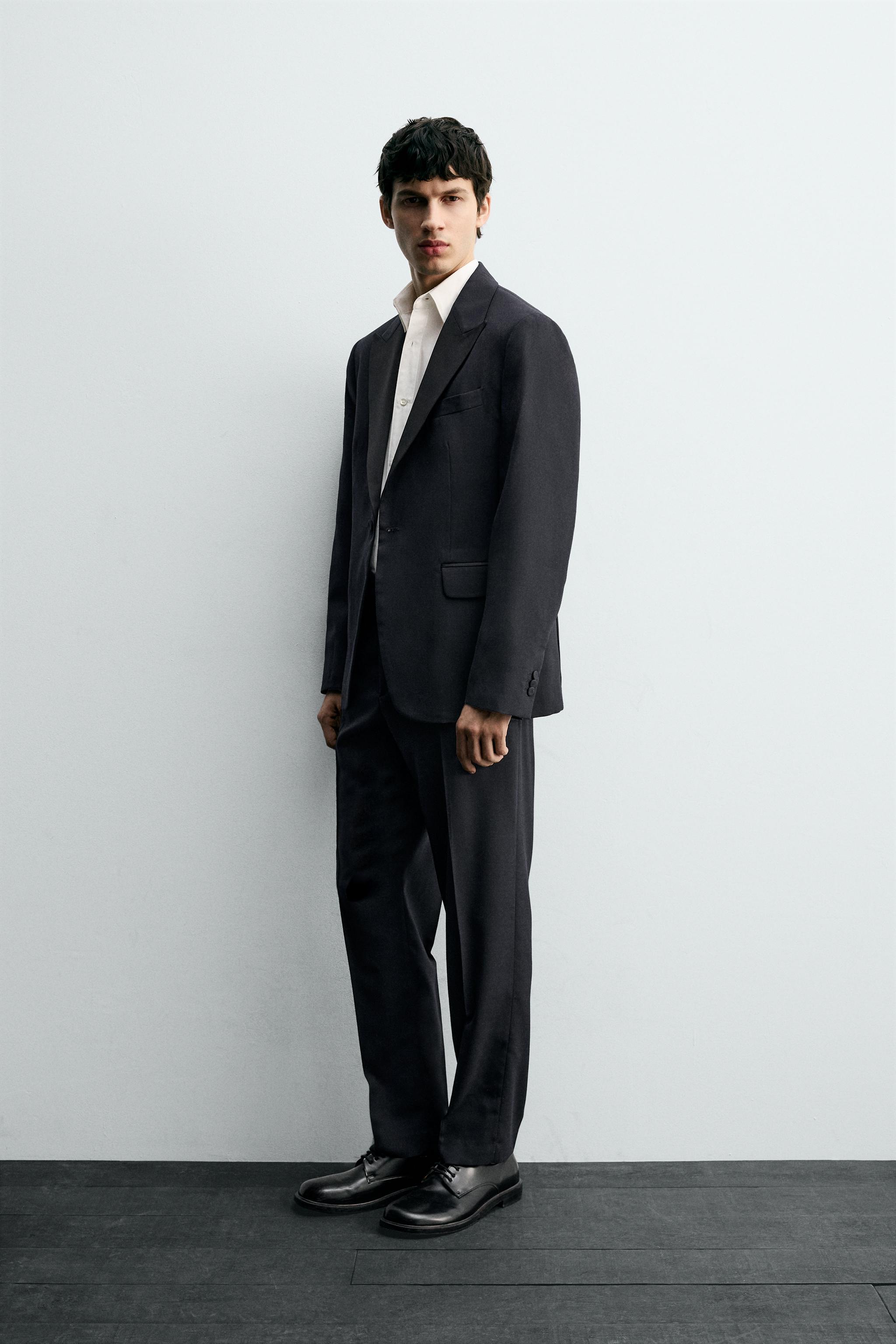 ウールタキシードブレザー - ネイビーブルー | ZARA Japan / 日本