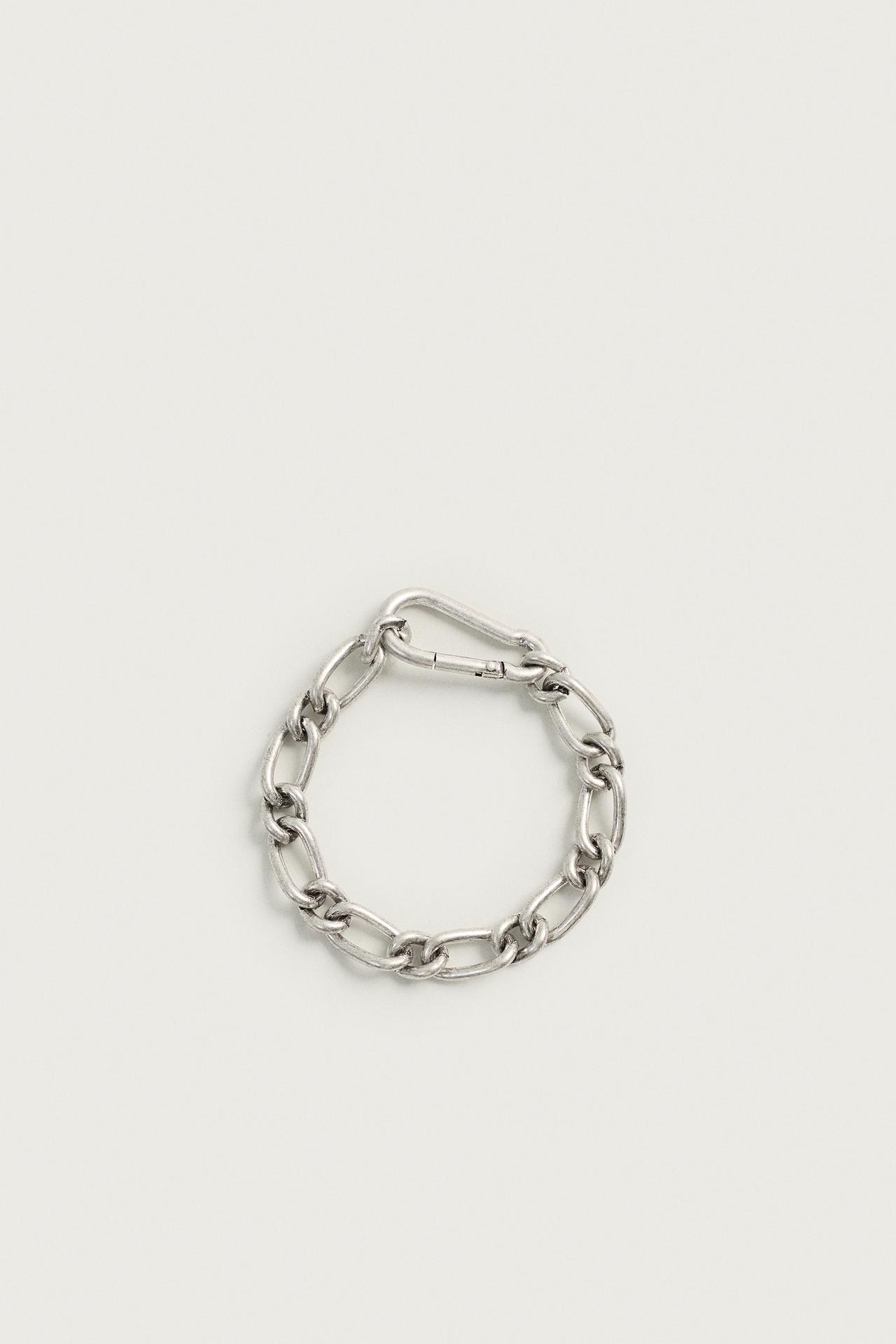 METAL LINK BRACELET — Silver