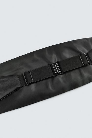 SILK TUXEDO SASH BELT - Black by Zara - Image 3