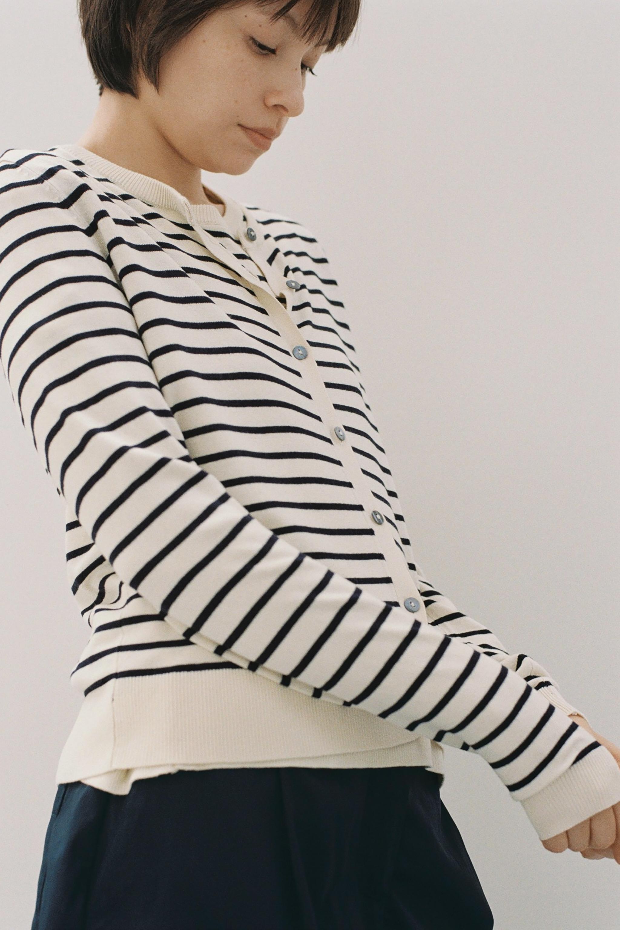 ストライプ ニットカーディガン - ストライプ | ZARA Japan / 日本