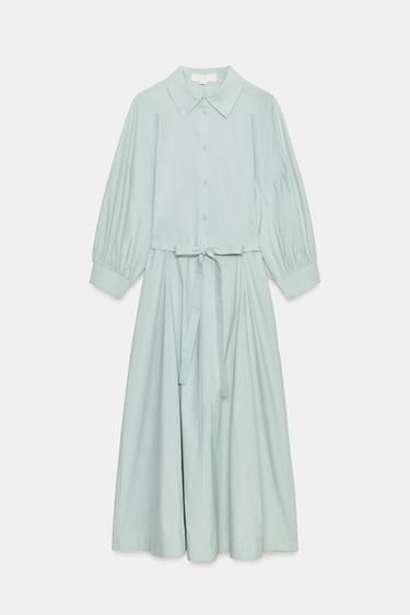 ROBE CHEMISE ZW COLLECTION - Bleu délavé de Zara - Image 5
