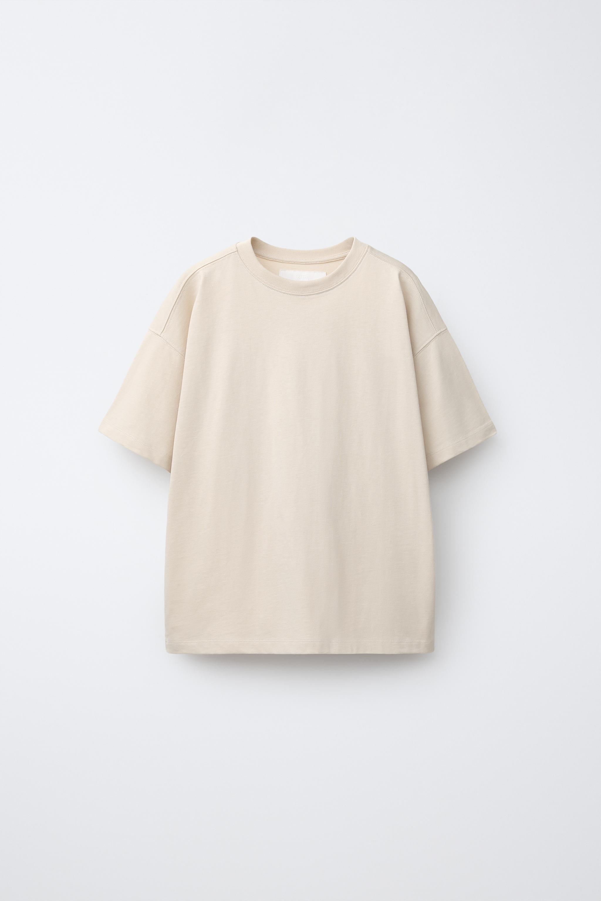 PLAIN T-SHIRT — Light sand