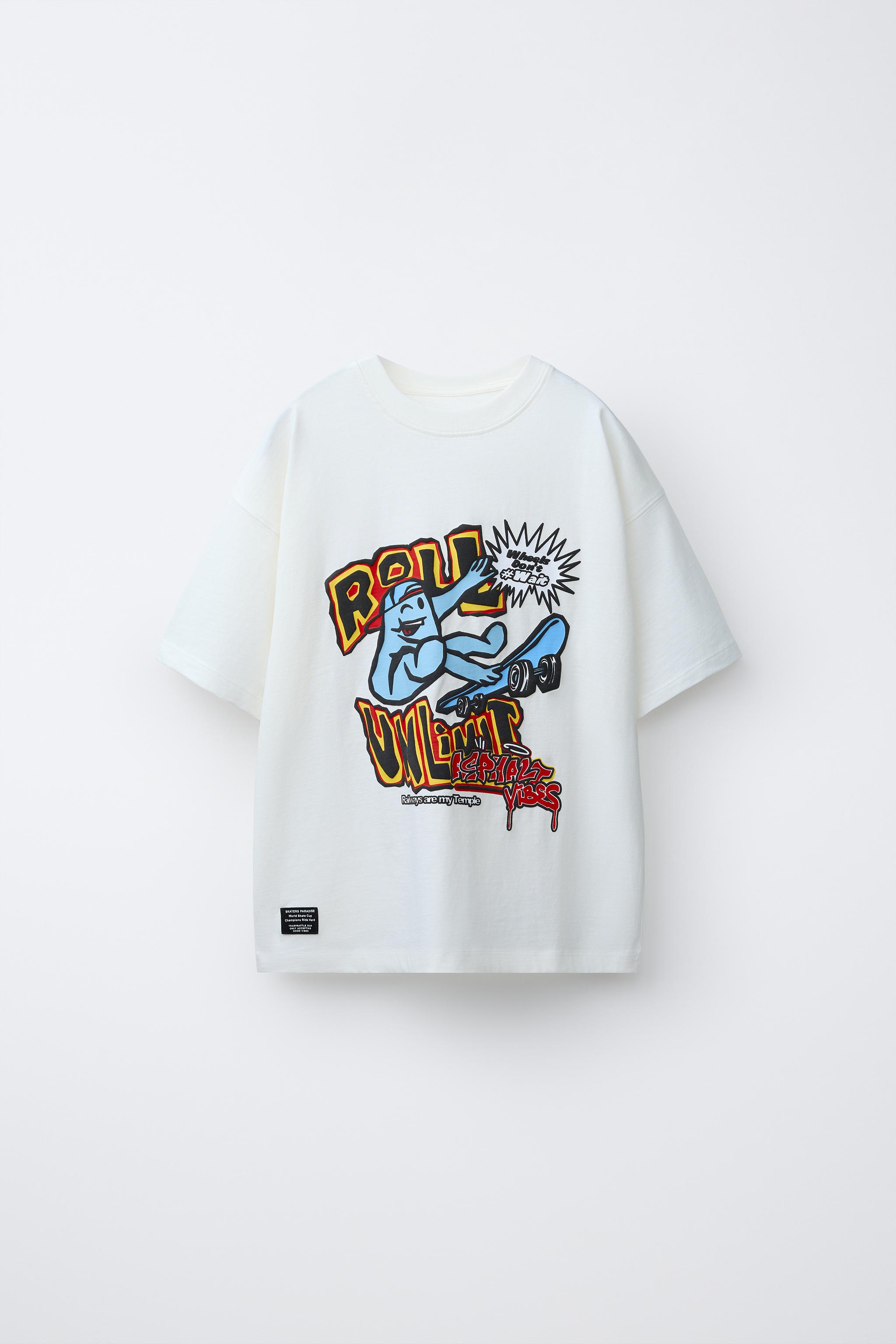 SKATE GRAFFITI T-SHIRT - White | ZARA South Africa