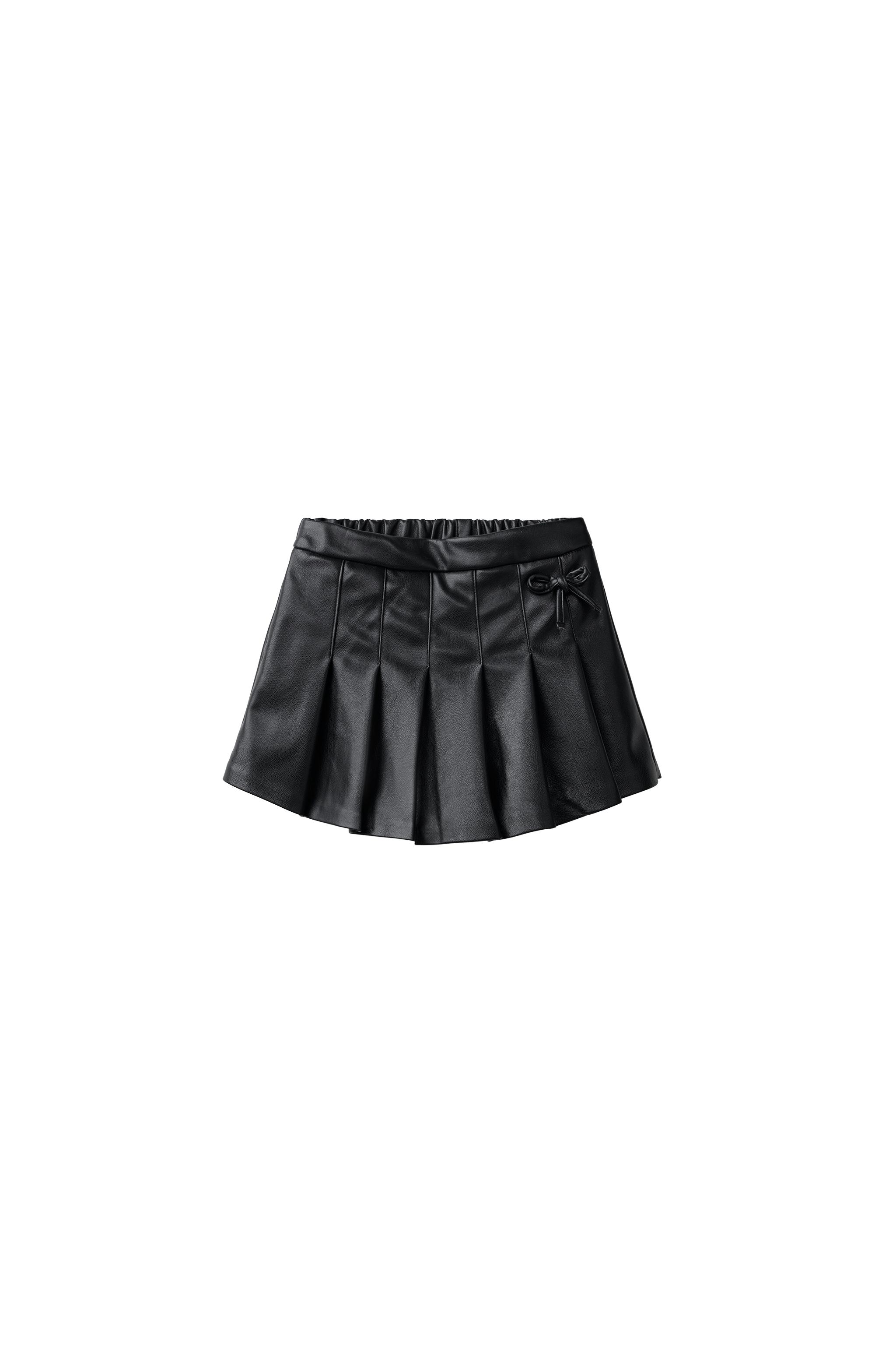 ZARA チェック　バミューダスコート　80 フェイクレザー バミューダスコート - ブラック | ZARA Japan / 日本