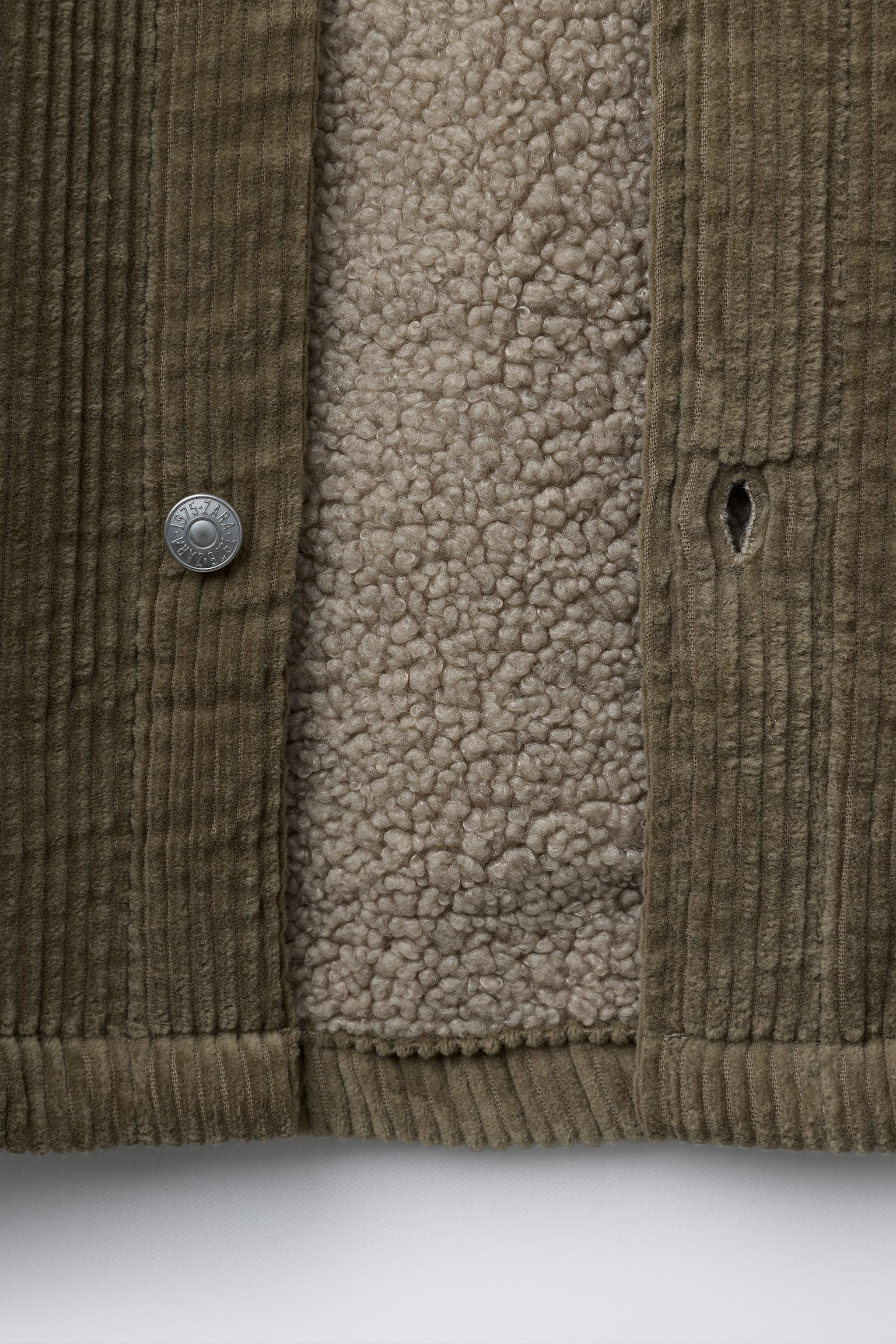 SURCHEMISE EN VELOURS CÔTELÉ EFFET MOUTON