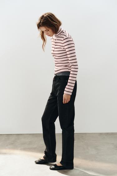 JEANS TRF SLIM FIT COMFORT TIRO ALTO - Negro de Zara