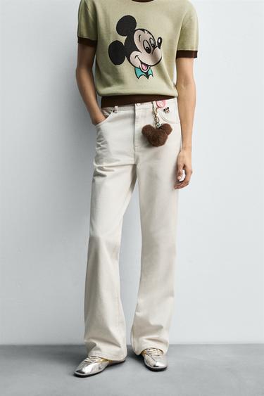JEANS ACAMPANADOS HARRY LAMBERT FOR ZARA X DISNEY - Blanco roto de Zara