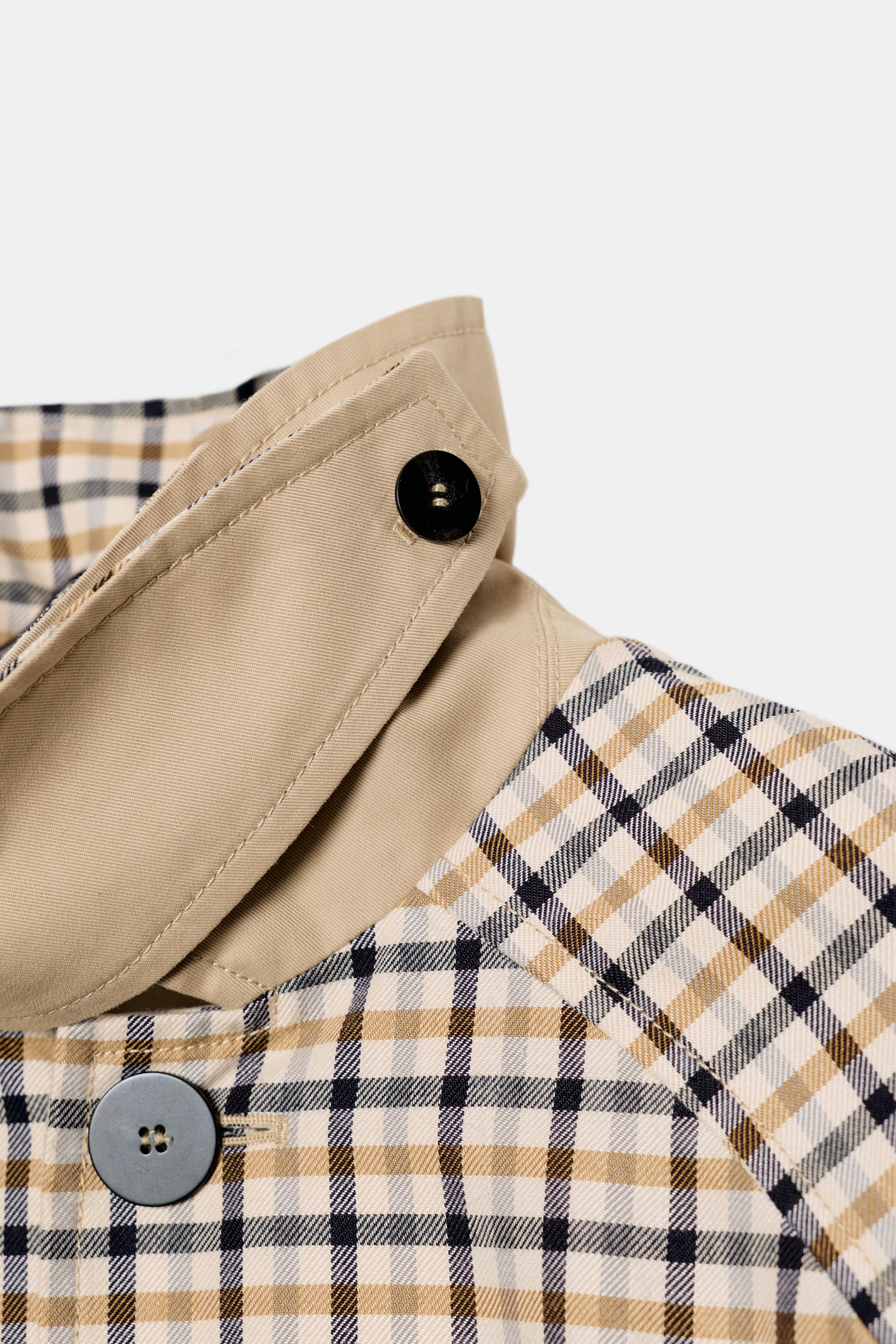 REVERSIBLE PLAID TRENCH COAT ZW COLLECTION